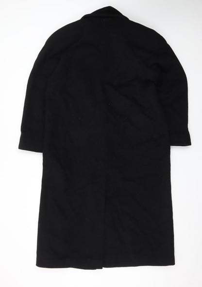International Scene Womens Black Wool Long Overcoat Size 6