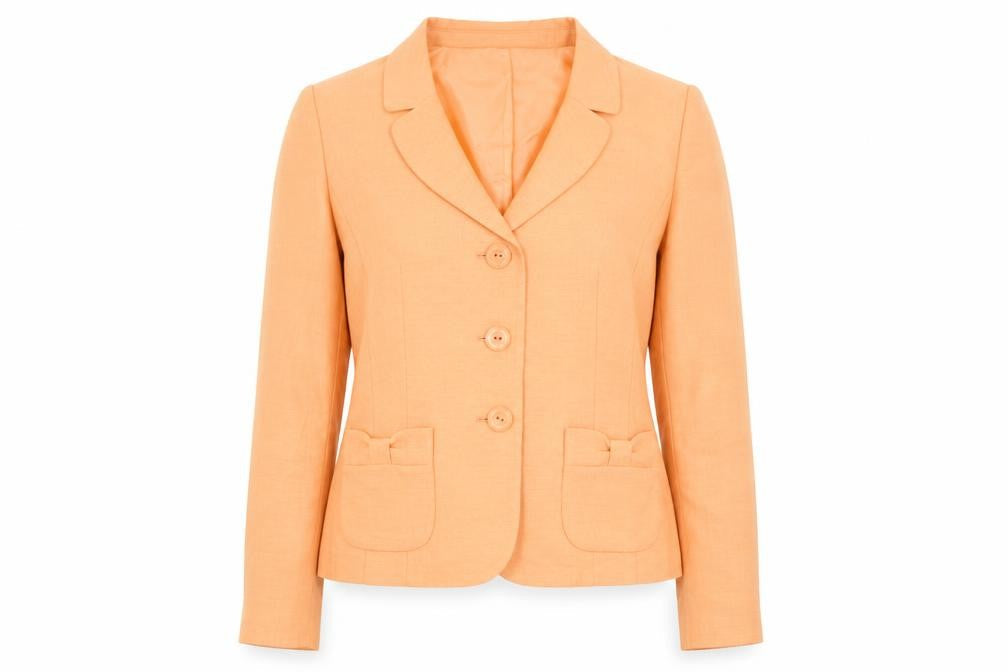 Le Suit Women's Orange Polyester Blazer Size 10 Classic Fit