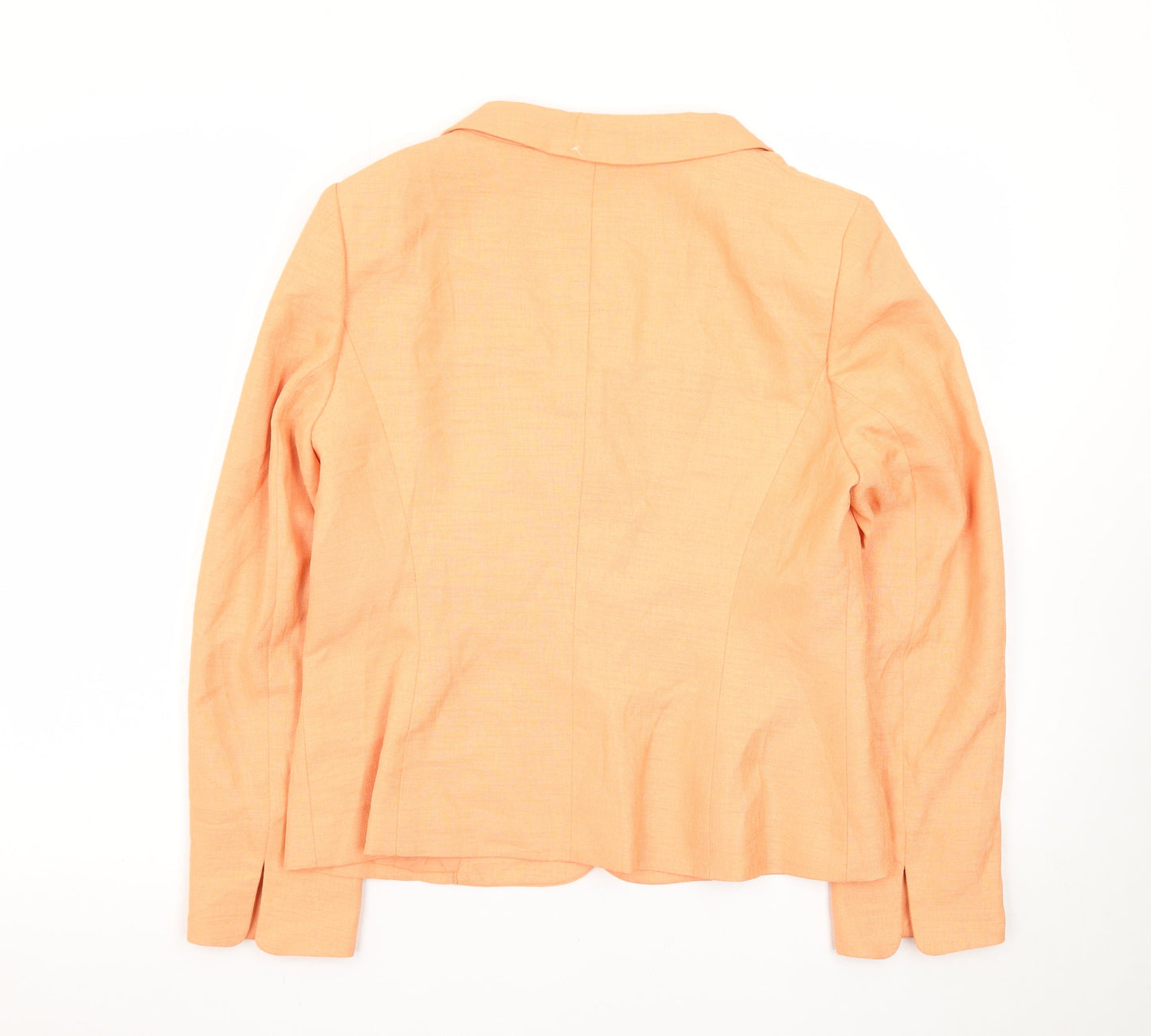 Le Suit Women's Orange Polyester Blazer Size 10 Classic Fit