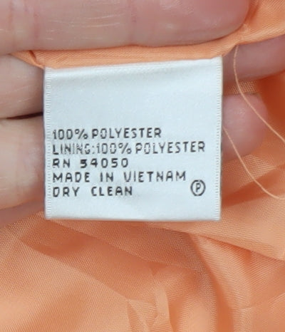 Le Suit Women's Orange Polyester Blazer Size 10 Classic Fit