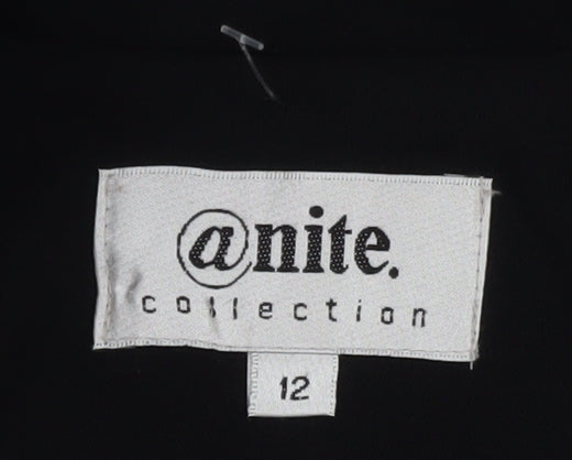 @nite Collection Women’s Black Embellished Tuxedo Blazer Size 12