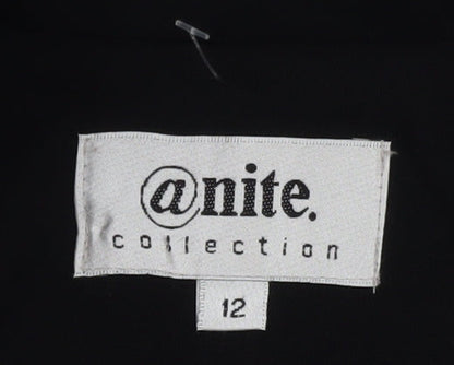 @nite Collection Women’s Black Embellished Tuxedo Blazer Size 12
