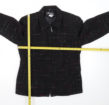 Sag Harbor Petite Black Tweed Check Suit Jacket Women's Size 10P