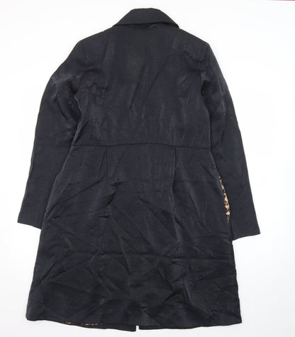 UBU Women’s Black Long Overcoat Size S Cotton Nylon Lightweight