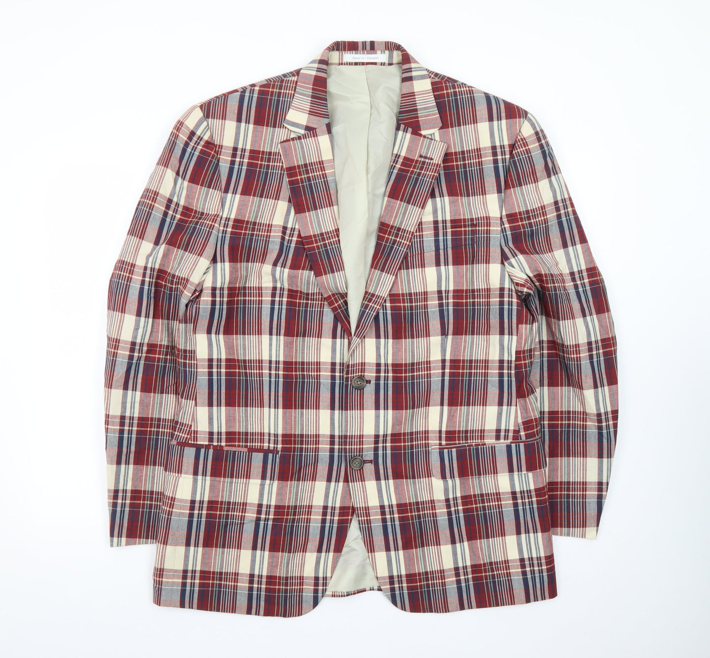 Chaps Men's Multicoloured Check 42R Cotton Blazer Jacket
