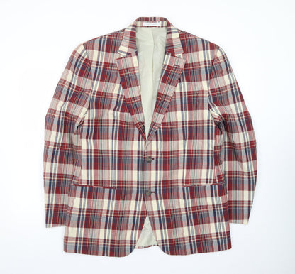 Chaps Men's Multicoloured Check 42R Cotton Blazer Jacket