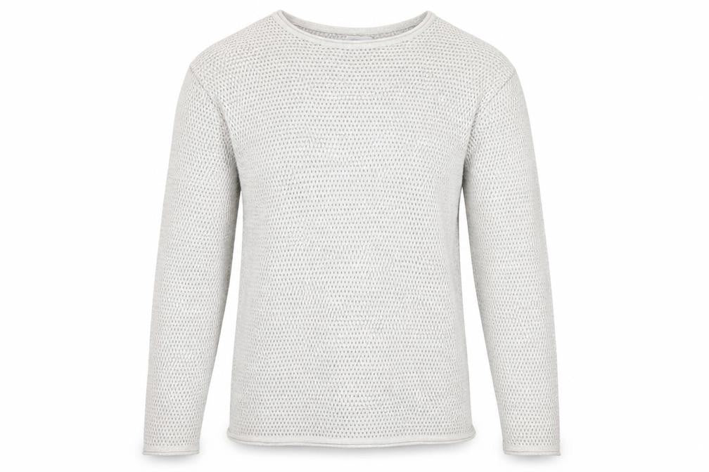 Next Mens Beige Cotton Waffle Knit Jumper Size L