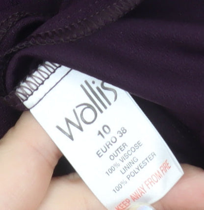 Wallis Women’s Purple Floral Midi Flare Skirt Size 10 Petite