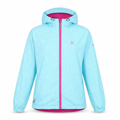Dare 2b Womens Blue Hooded Lightweight Waterproof Jacket Size 12