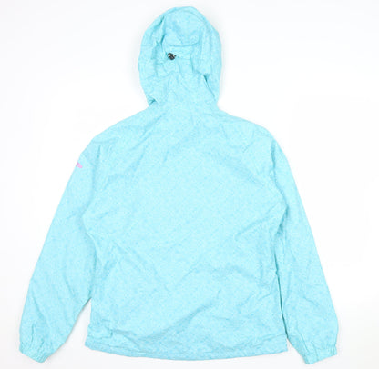 Dare 2b Womens Blue Hooded Lightweight Waterproof Jacket Size 12