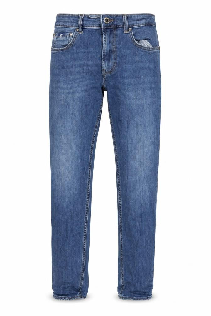 GAS Men Blue 34x32 Regular Fit Straight Denim Jeans