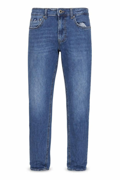 GAS Men Blue 34x32 Regular Fit Straight Denim Jeans