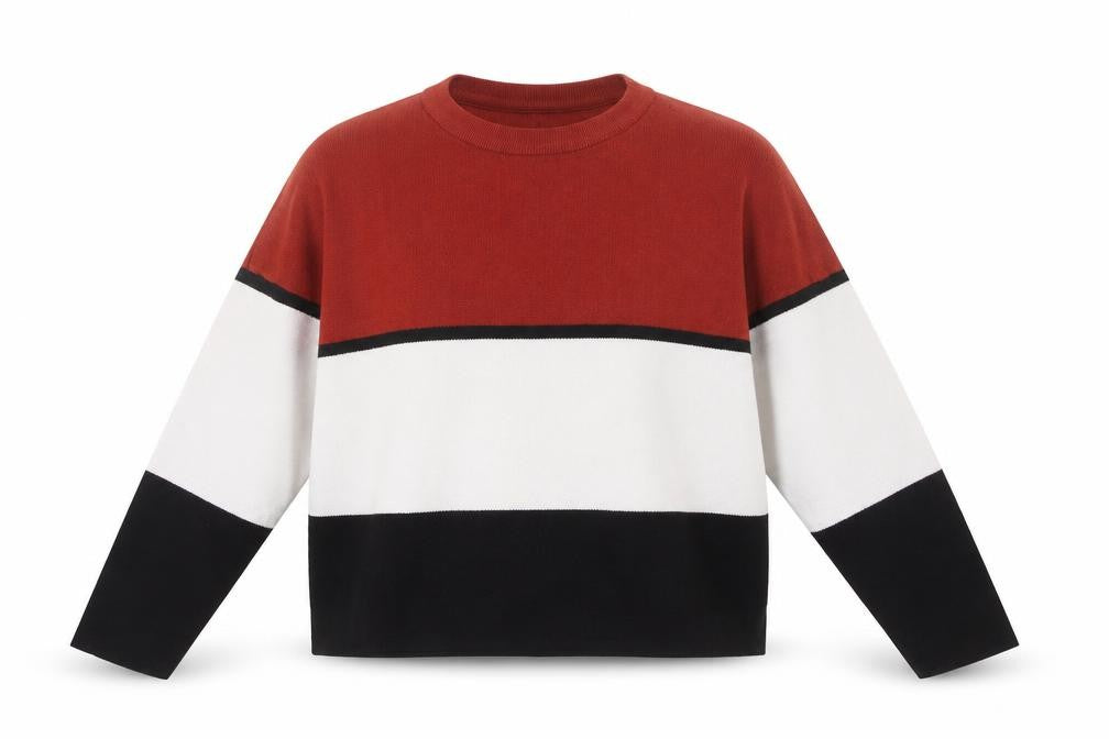 New Look Women’s Multicoloured Striped Crew Neck Pullover Jumper Size L
