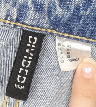 H&M Divided Women's Blue Wide-Leg High Rise Jeans Size 14