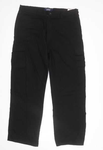 Lee Cooper Workwear Men's Black Cargo Trousers W38 L31