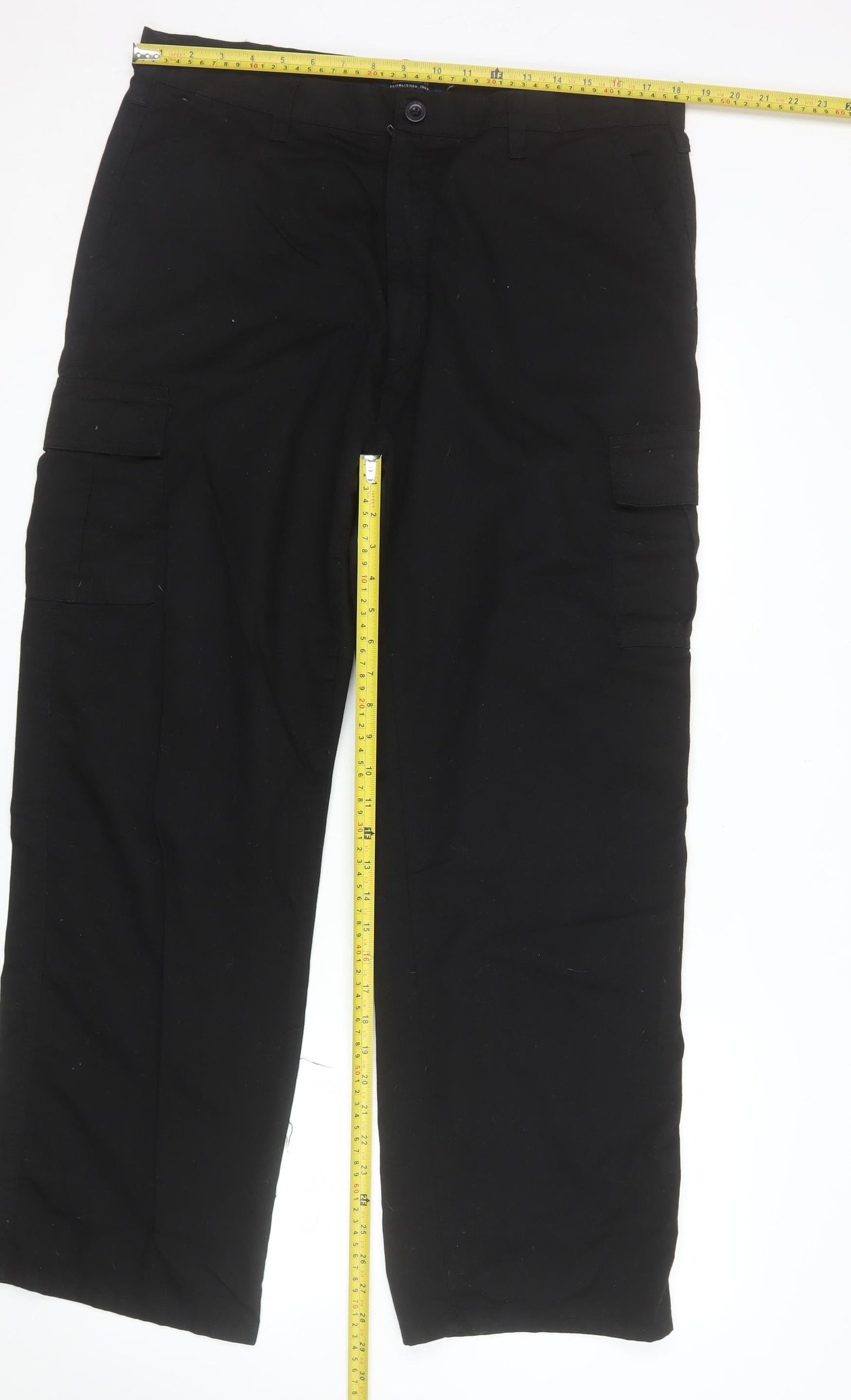 Lee Cooper Workwear Men's Black Cargo Trousers W38 L31