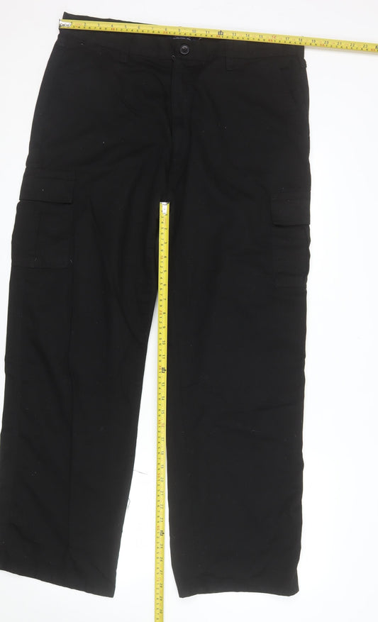Lee Cooper Workwear Men's Black Cargo Trousers W38 L31