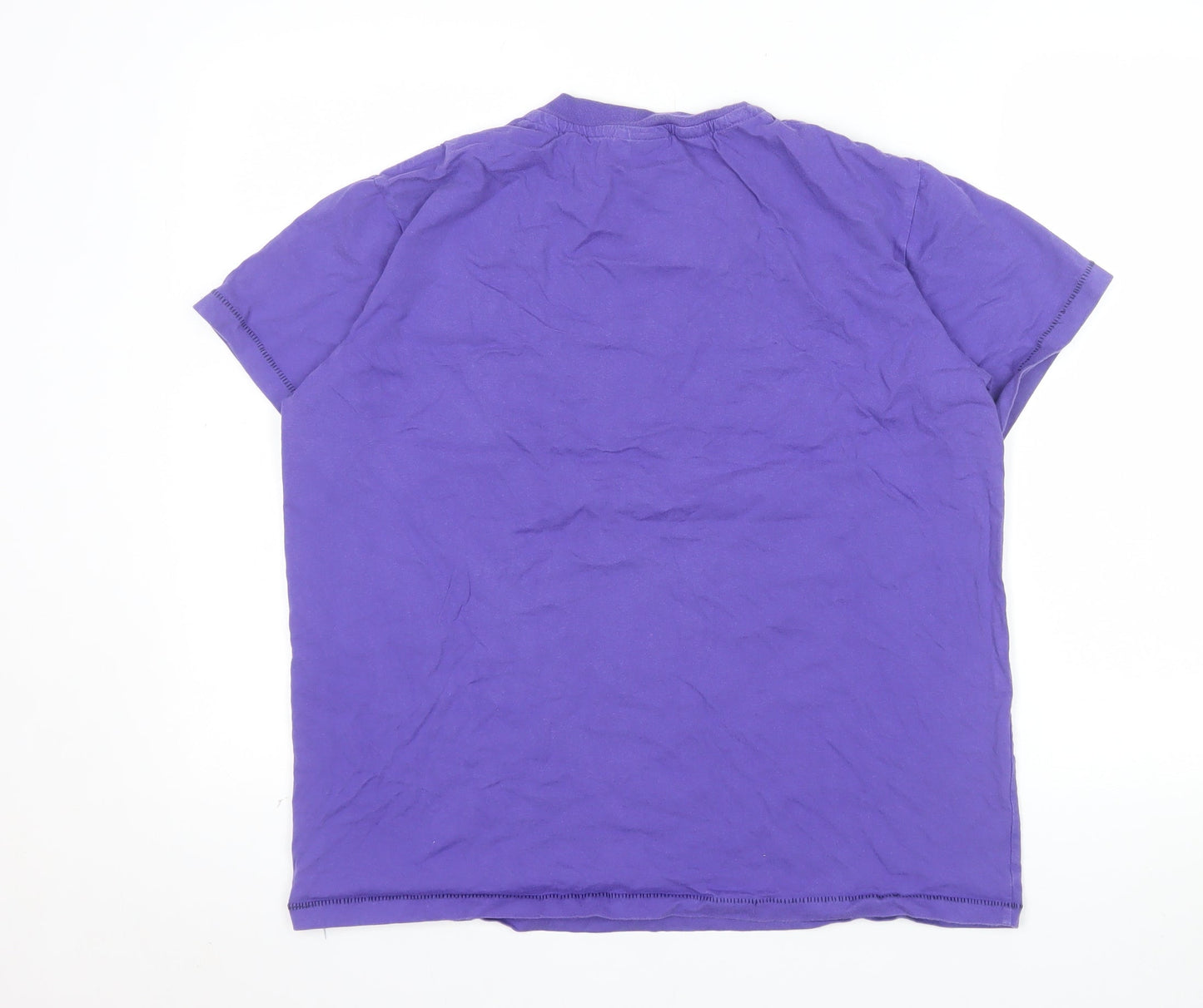 Everton Men's Purple Graphic Football T-Shirt Size M