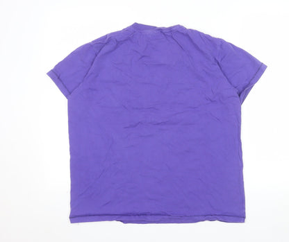 Everton Men's Purple Graphic Football T-Shirt Size M