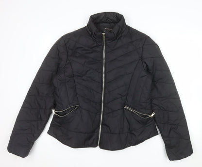 Brave Soul Women's Black Quilted Puffer Jacket Size 16 XL