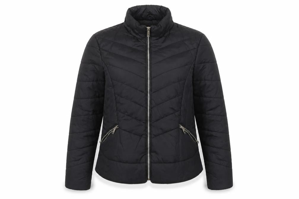 Brave Soul Women's Black Quilted Puffer Jacket Size 16 XL