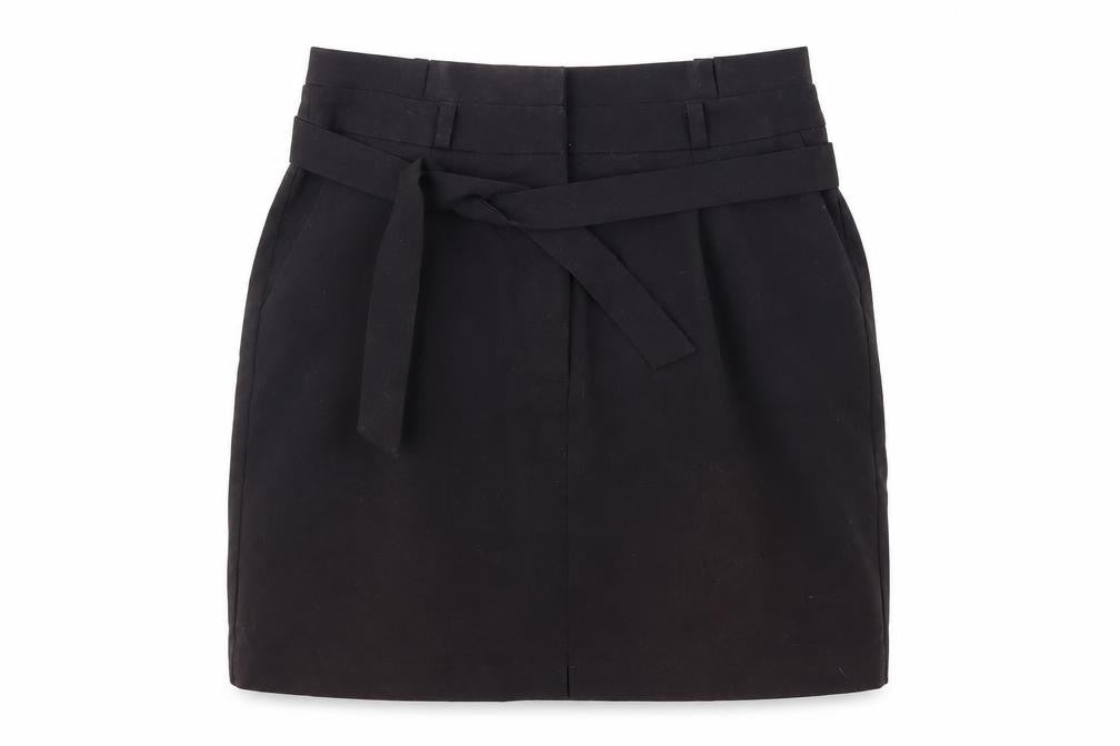 New Look Women’s Black Belted Knee Length Pencil Skirt Size 10