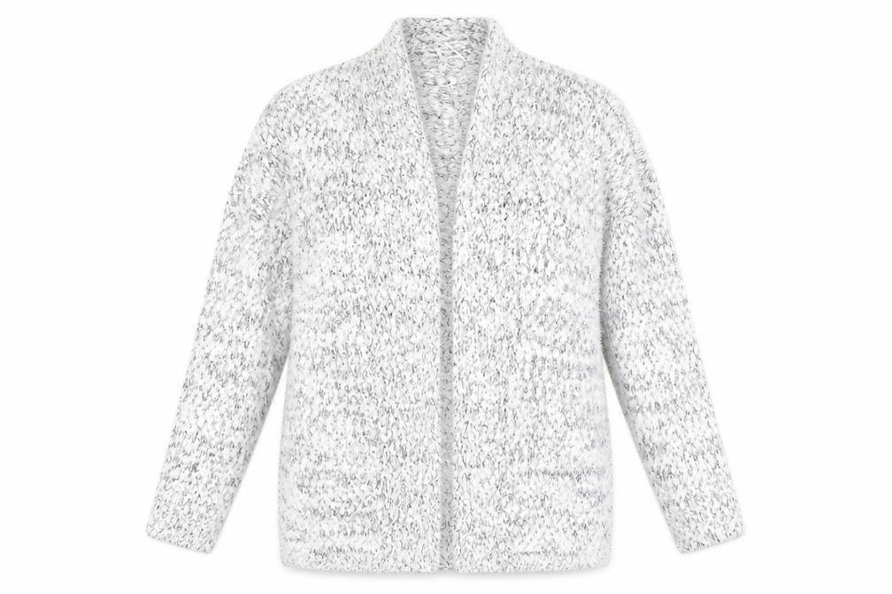 Peacocks Womens Grey Chunky Knit Open Cardigan M