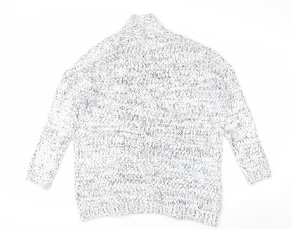 Peacocks Womens Grey Chunky Knit Open Cardigan M