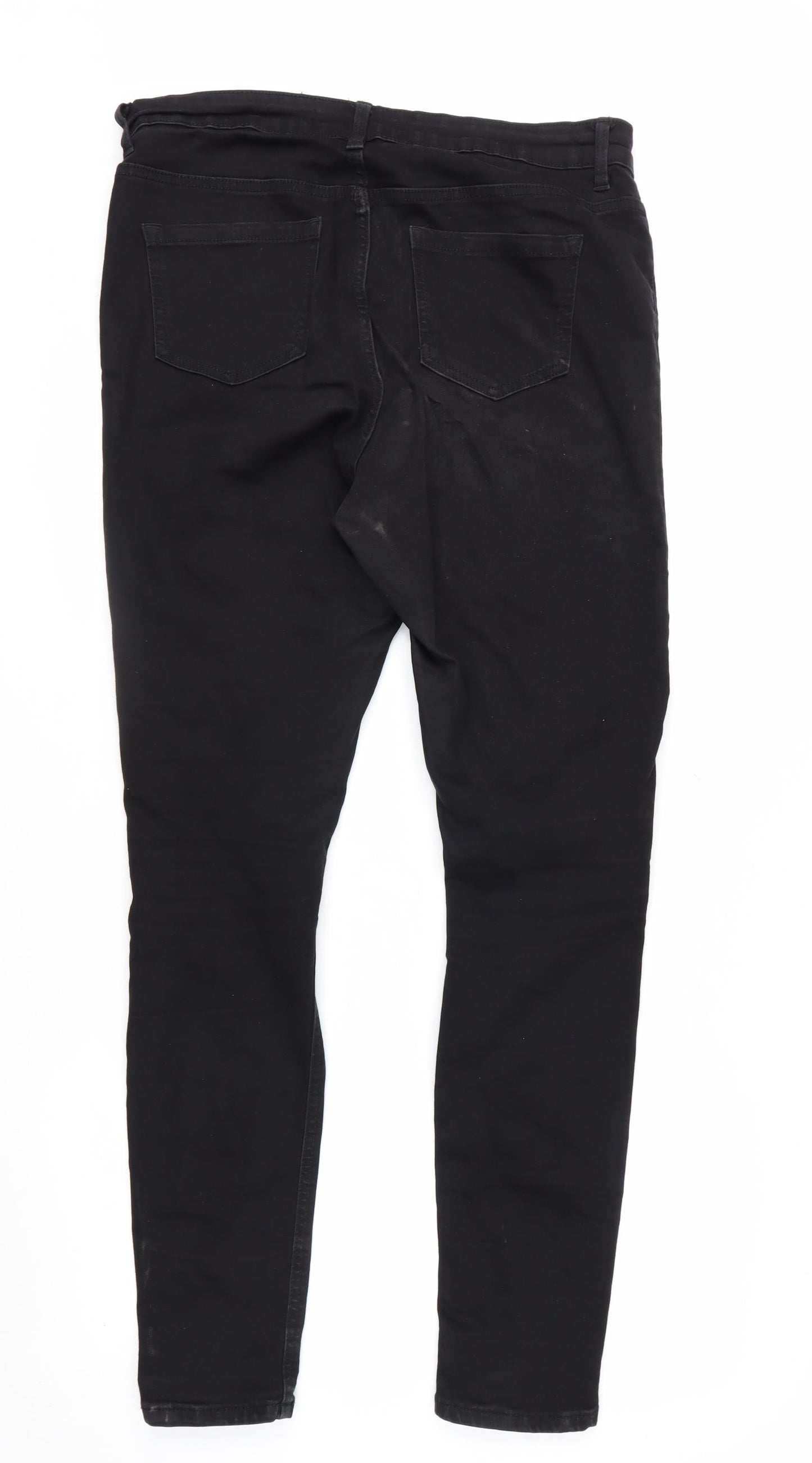 George Women's Black Size 14 Long Skinny Jeans Stretch Denim