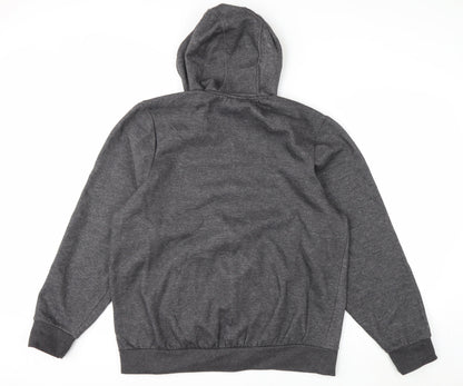 Slazenger Men's Grey Full Zip Hoodie L Fleece Casual Sportswear