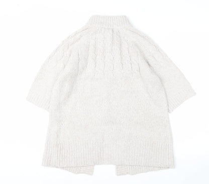 Evans Women’s Ivory Chunky Knit Button Cardigan Size 14