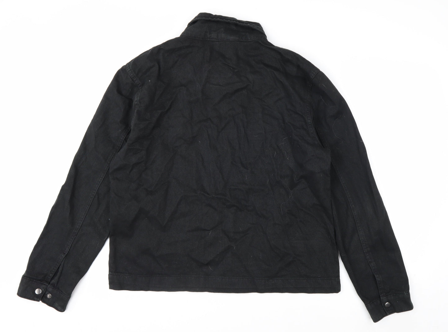 Brave Soul Men's Black Cotton Zip Jacket XL Classic Style