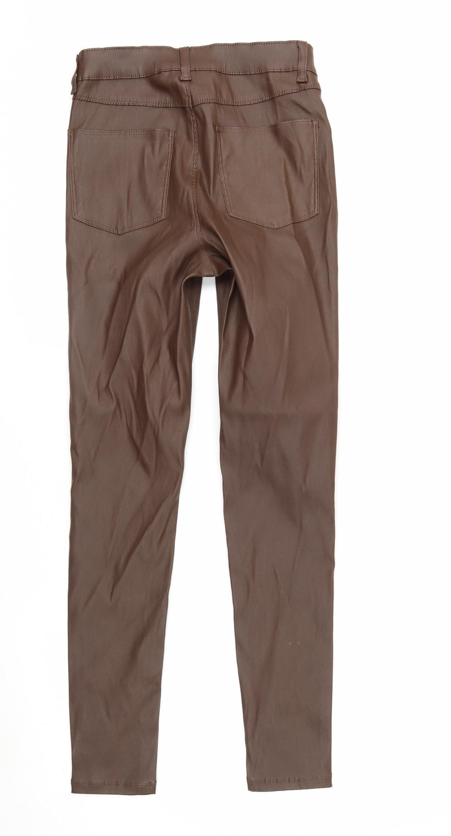 Primark Women Brown Jegging Trousers Size 8 Slim Fit Denim Co