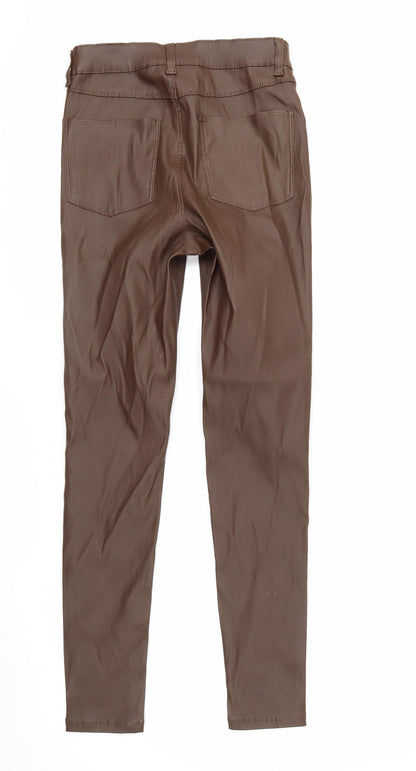 Primark Women Brown Jegging Trousers Size 8 Slim Fit Denim Co