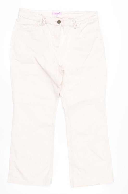 Marks and Spencer Per Una Beige Cropped Jeans Women’s Size 14 Regular Fit