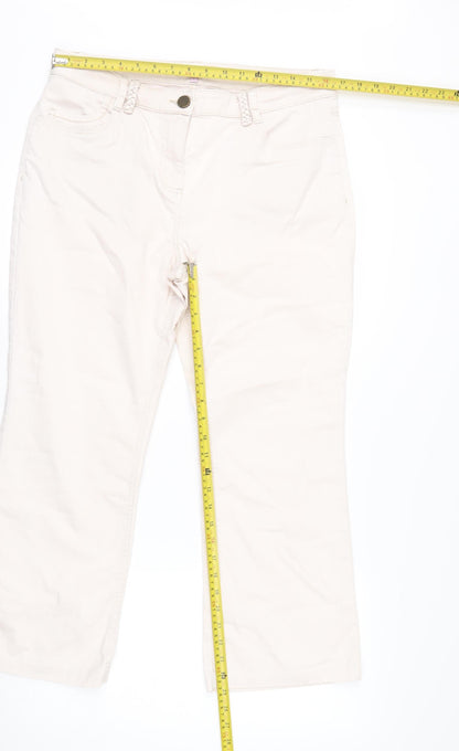 Marks and Spencer Per Una Beige Cropped Jeans Women’s Size 14 Regular Fit