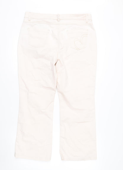 Marks and Spencer Per Una Beige Cropped Jeans Women’s Size 14 Regular Fit