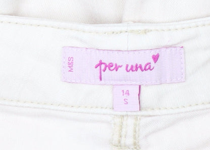 Marks and Spencer Per Una Beige Cropped Jeans Women’s Size 14 Regular Fit