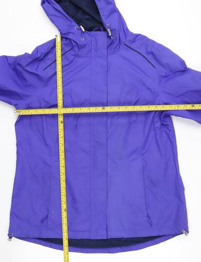 Ozark Trail Womens Purple Hooded Waterproof Jacket Size 18