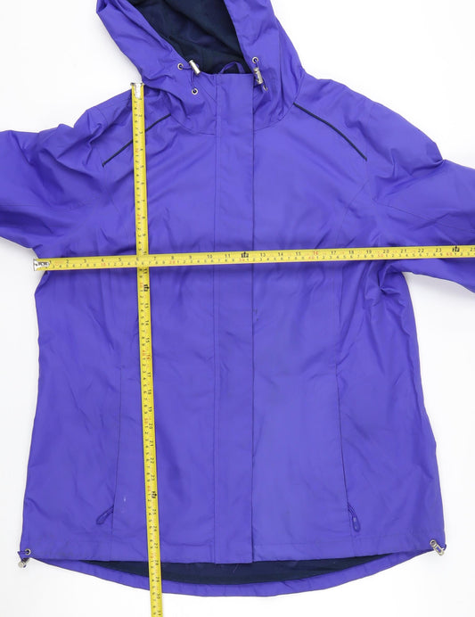 Ozark Trail Womens Purple Hooded Waterproof Jacket Size 18