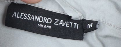 Alessandro Zavetti Men's Grey Cotton Windbreaker Jacket M