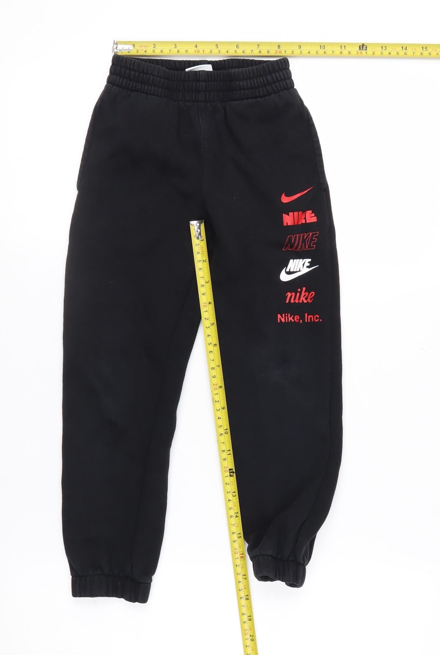 Nike Boys Black Jogger Activewear Trousers 6-7 Years Fleece Sweatpants