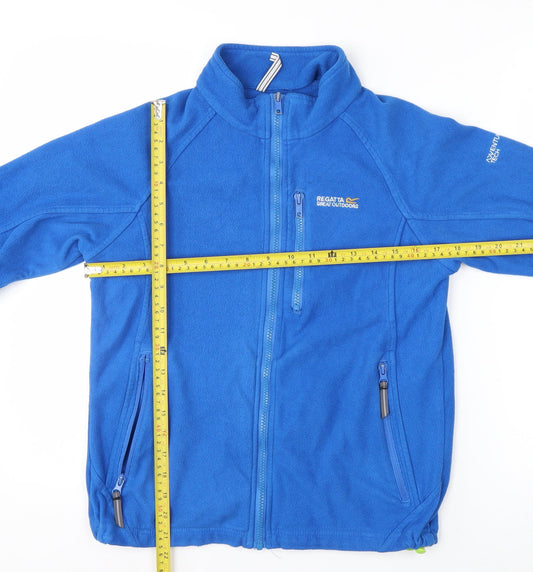 Regatta Boys Blue Fleece Jacket Size 14 Years Full Zip Lightweight Outdoor