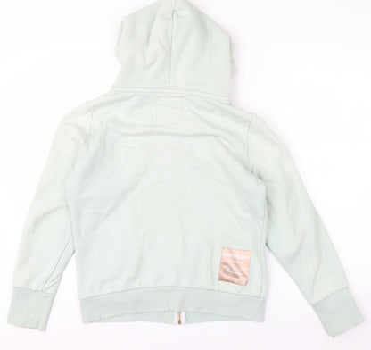 Superdry Womens Mint Green Full Zip Hoodie UK14 Cotton Blend