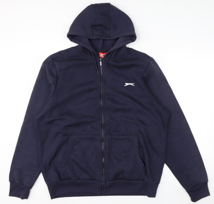 Slazenger Men's Blue Full Zip Hoodie L Fleece Sweatshirt
