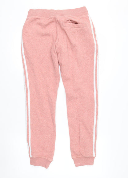 Adidas Womens Pink Joggers Sweatpants Size 10 Drawstring Comfort