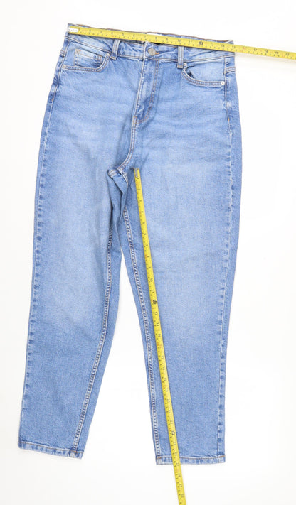 Primark Women’s Blue High Rise Mom Jeans Size 14 Denim Co Stretch