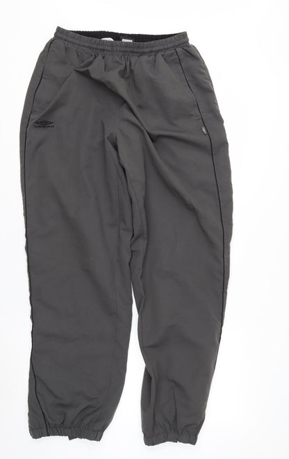 Umbro Men's Black Track Pants L Regular Fit Activewear Trousers