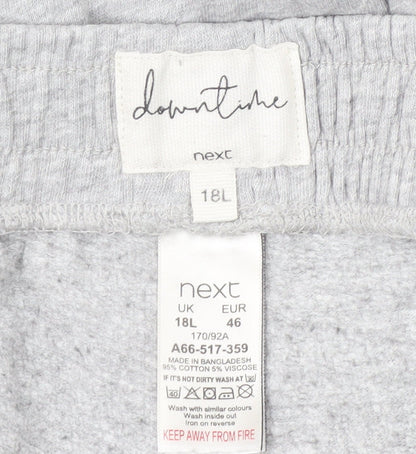 Next Women’s Grey Jogger Trousers Size 18L Tall Cotton Blend