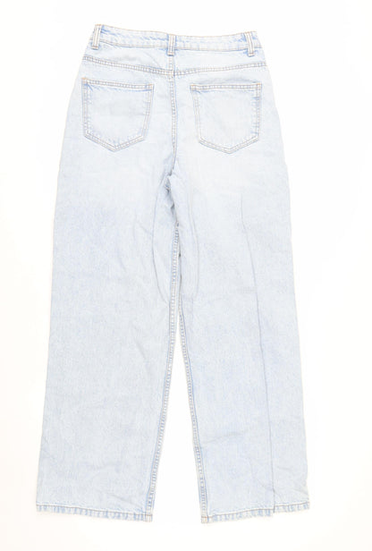 New Look Teens Blue Wide-Leg Denim Jeans Size 14 Cotton